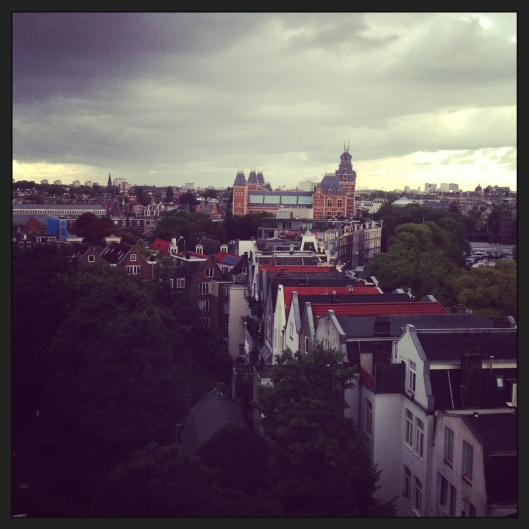 View from the apartment over Rijksmuseum and to the West